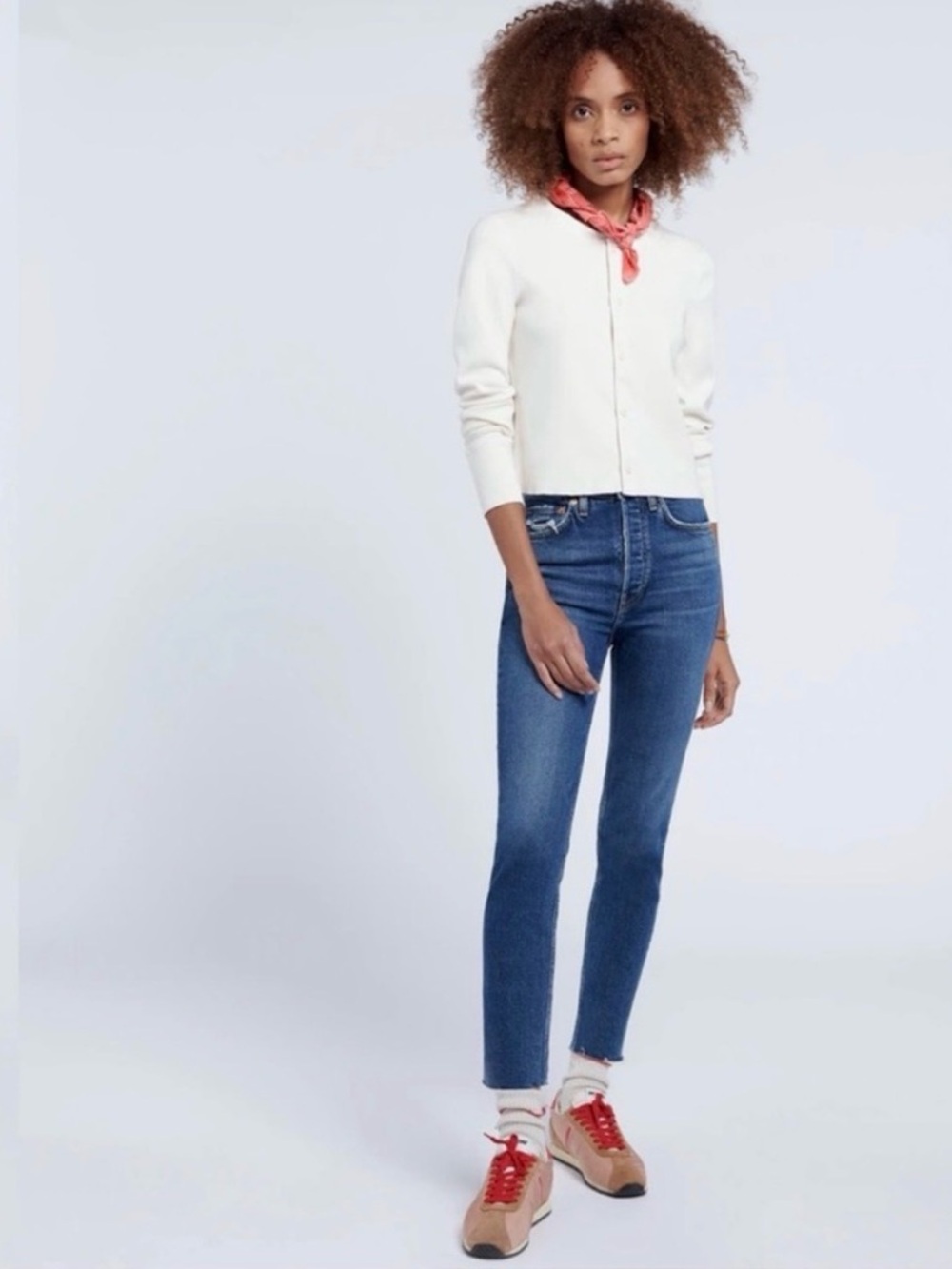 Re/Done 90’s High Rise Ankle Crop Jeans - Caded Indigo